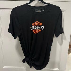 Women’s Black Harley-Davidson Short Sleeve Knot Tee Small